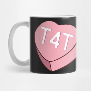 T4T Heart Shape Candy - Pink - Valentines Trans Pride Mug